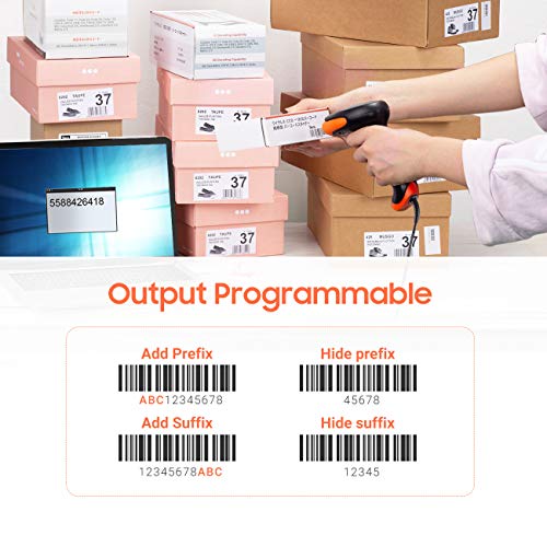 Tera 1D Laser Barcode Scanner Usb Wired Plug And Play Handheld Fast And Precise Scan Bar Code Reader For Small Businesses Supermarket Retail Store Library Logistic Warehouse 3106-2 #TOP6