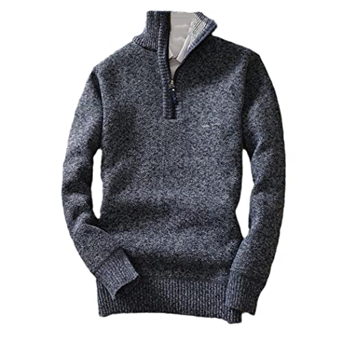 Pull en polaire homme pour les balades d'automne en coupe ajustée bleu