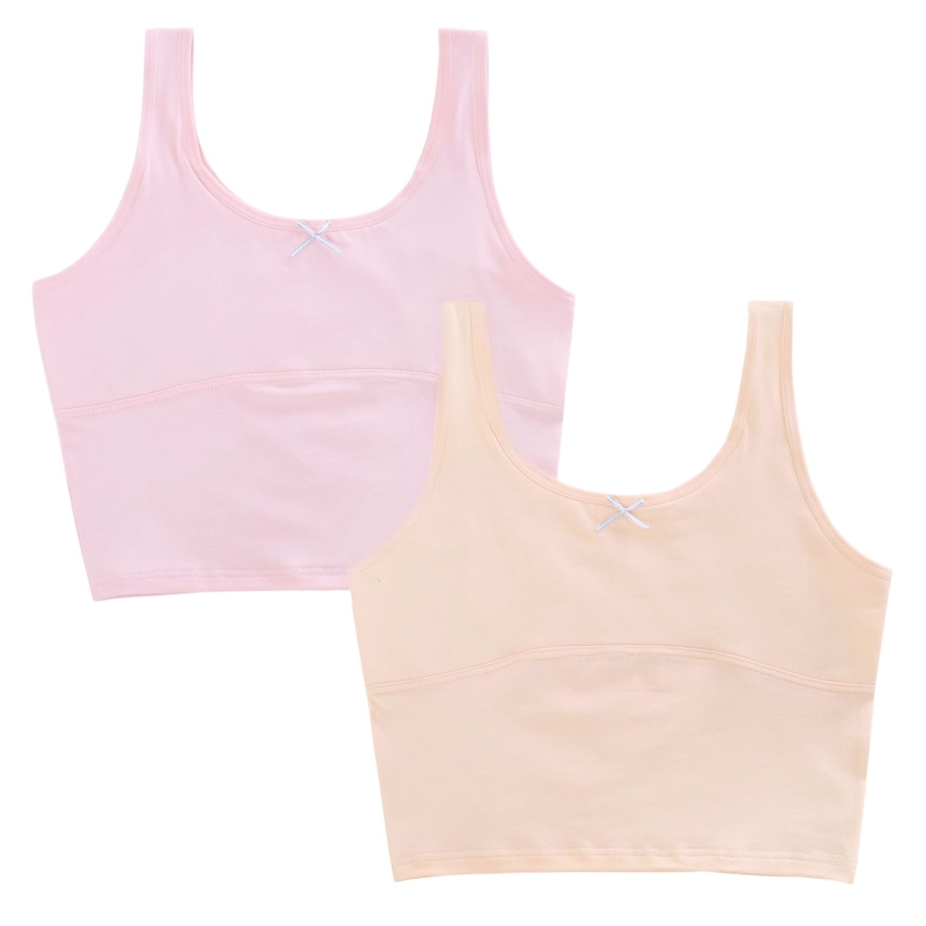 Training Bras for Girls Tank Tops Built in Bra for 7-14 Years