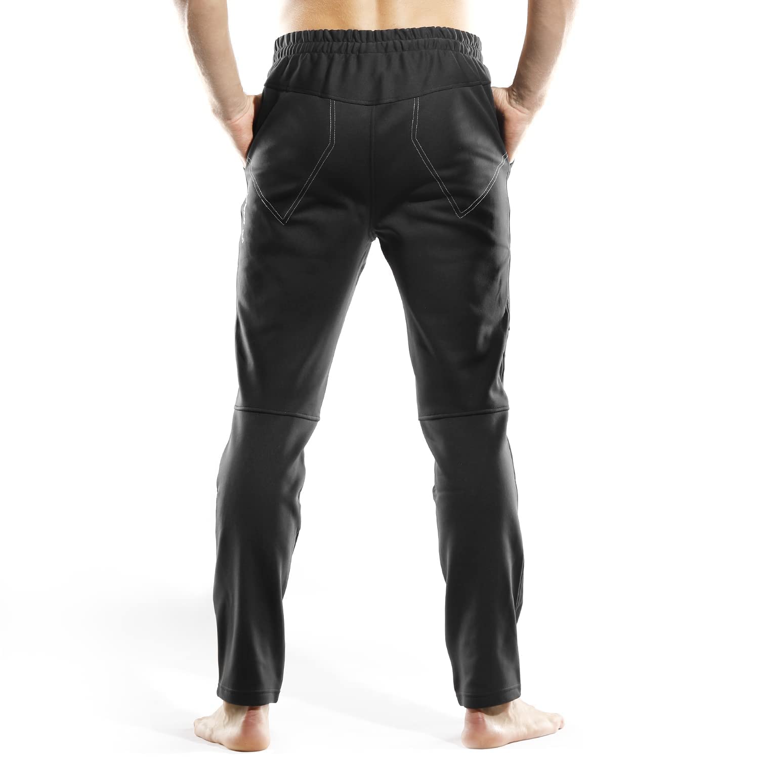 INBIKE Pantalon Largo Deporte Hombre Pantalon Chandal Hombre para Ciclismo Bicicleta Pantalon Hombre Invierno Impermeable Forro Polar para Deportes y Aire Libre