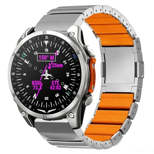 Synsing 26mm �`�^�� �N�C�b�N�t�B�b�g �r���v�o���h �n�C�u���b�h�V���R�����n�t�� Garmin Instinct 3 50mm/Fenix 8 51mm 22mm ���ԂȂ��o���h Fenix 8 47mm/E 47mm/Fenix 6 Pro