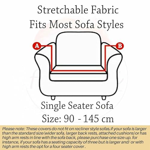 Image of Gorgeous Printed | Fully Covered, Stretchable & Non-Slip Elastic Slipcover Protector Sofa Cover (Teal Green, 3 Seater - Sofa Cover)