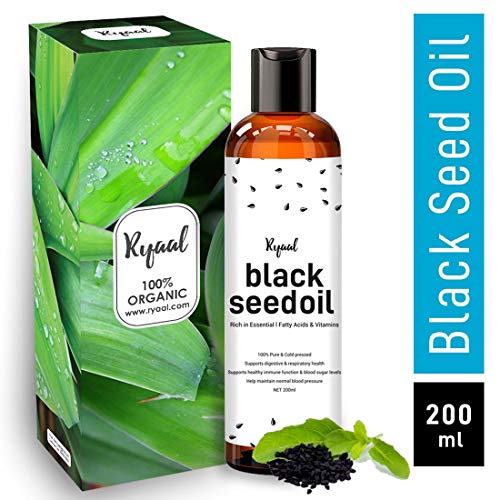 Ryaal Black Seed Oil Kalonji Oil Nigella Sativa 100% Pure Cold Pressed No Additives For Hair Fall (200ML)
