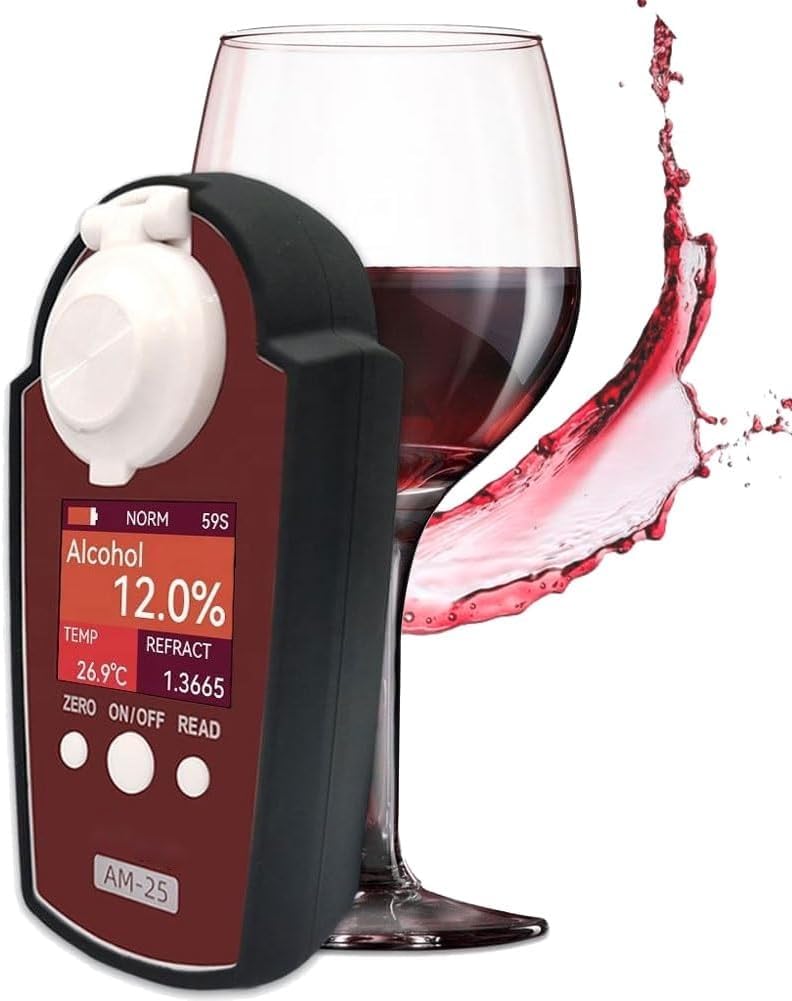 Probador de hidrómetro de alcohol, medidor de prueba rápido portátil para concentración de etanol, precisión de hasta 0,2%, prueba hasta 10 veces en 3 segundos