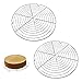 BONHHC Griglia Raffreddatorta,2 Pezzi Griglie Rotonde per Torte,Griglia di Raffreddamento Ø 30 cm,Raffreddamento rapido Uniforme,per Torte,Pasticceria,Pane,Barbecue,Casa e Ristorante