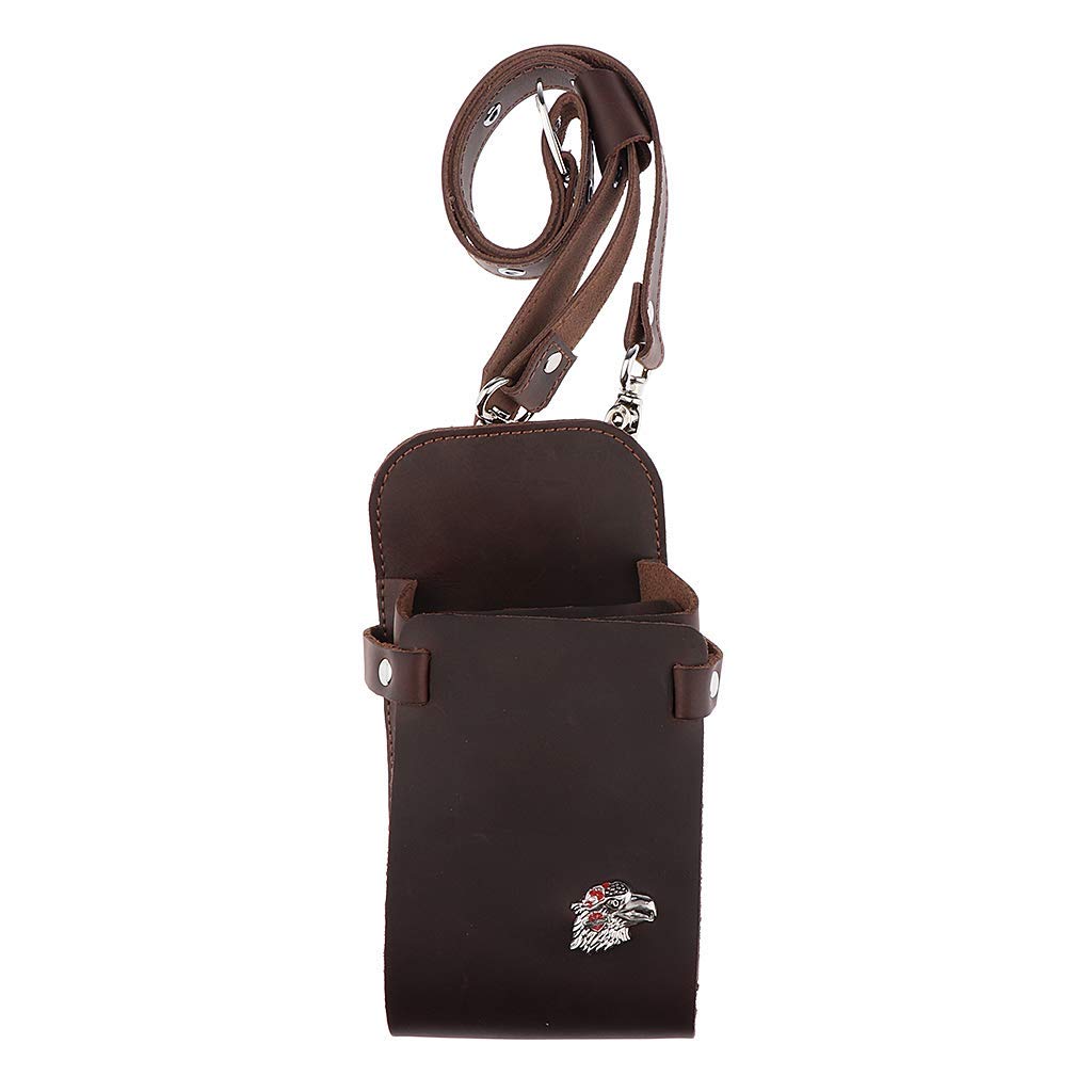 Friseur Scherentasche Werkzeugtasche Gürteltasche Friseursalon Werkzeug Tasche Organizer (Dunkelbraun)