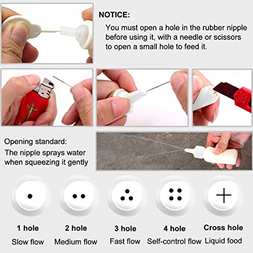 onebarleycorn Aufzuchtflasche Katze, Welpenmilch für Hunde Katzenaufzuchtmilch Katzenmilch Kitten Nursing Bottle Welpen Flasche Neugeborene Pet Kleine Hunde Welpen Katze Milch Fläschchen Milch(60ml)