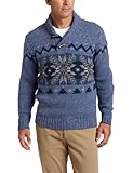 Pendleton Men's Shetland Fair Isle Snowflake Sweater, Blue Multi, Small