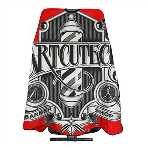 Sign Light Barber Shop Art Red Hairdresser Hair Stylist Haircut Cover Salon Barbering Cape Shop Accessories Styling Cutting Kit Professional Cloth Women Men Adult