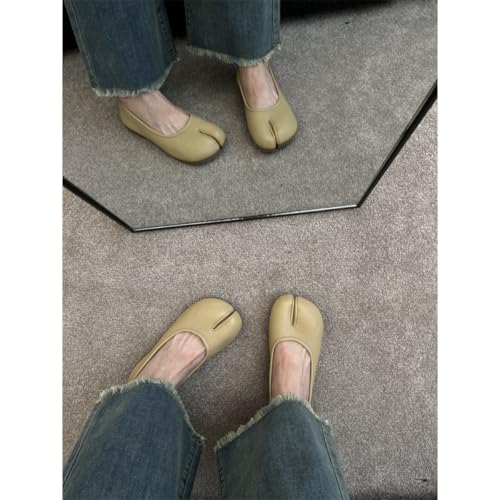 Fashionable Split Toe Flats for Women | Ultra-Suede Microfiber Leather | Multi-Color Options for Everyday Wear, Work & Casual Outings3