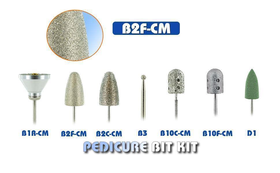 Medicool Pedicure Bit Kit | Pro Bits for Manicure and Pedicure Grinding Polishing Smoothing Nail Care | KIT-PedKit2