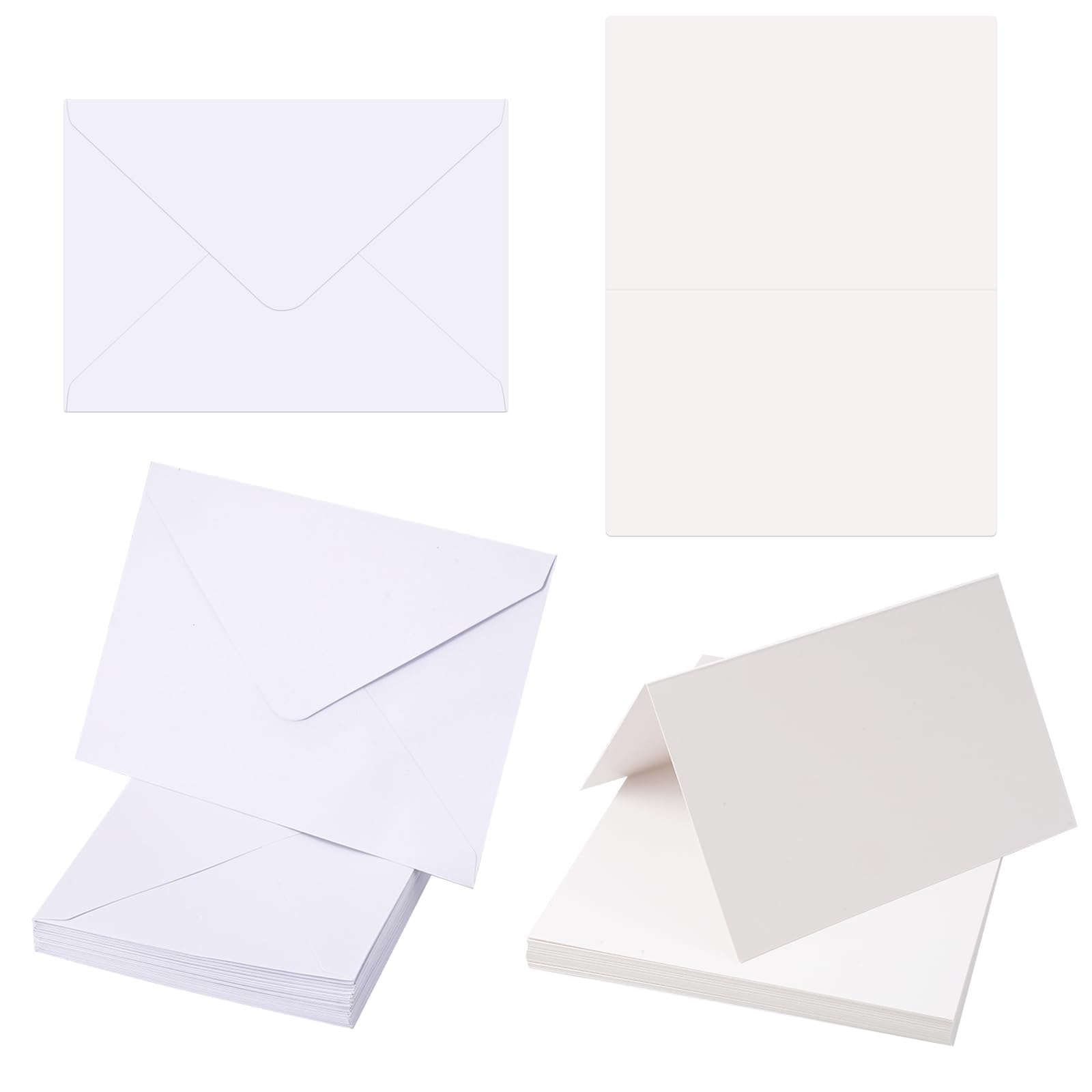 30 Pieces Blank Cards and Envelopes 16 x 11 cm White Greeting Cards and Envelopes 250gsm DIY Greeting Card Pre-Creased Greeting Cards for Card Making Letter Envelopes for Thank You Notes,Invitation