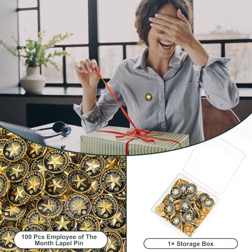 Image of Yunlly 100 Pcs Employee of The Month Lapel Pins, Make A Difference