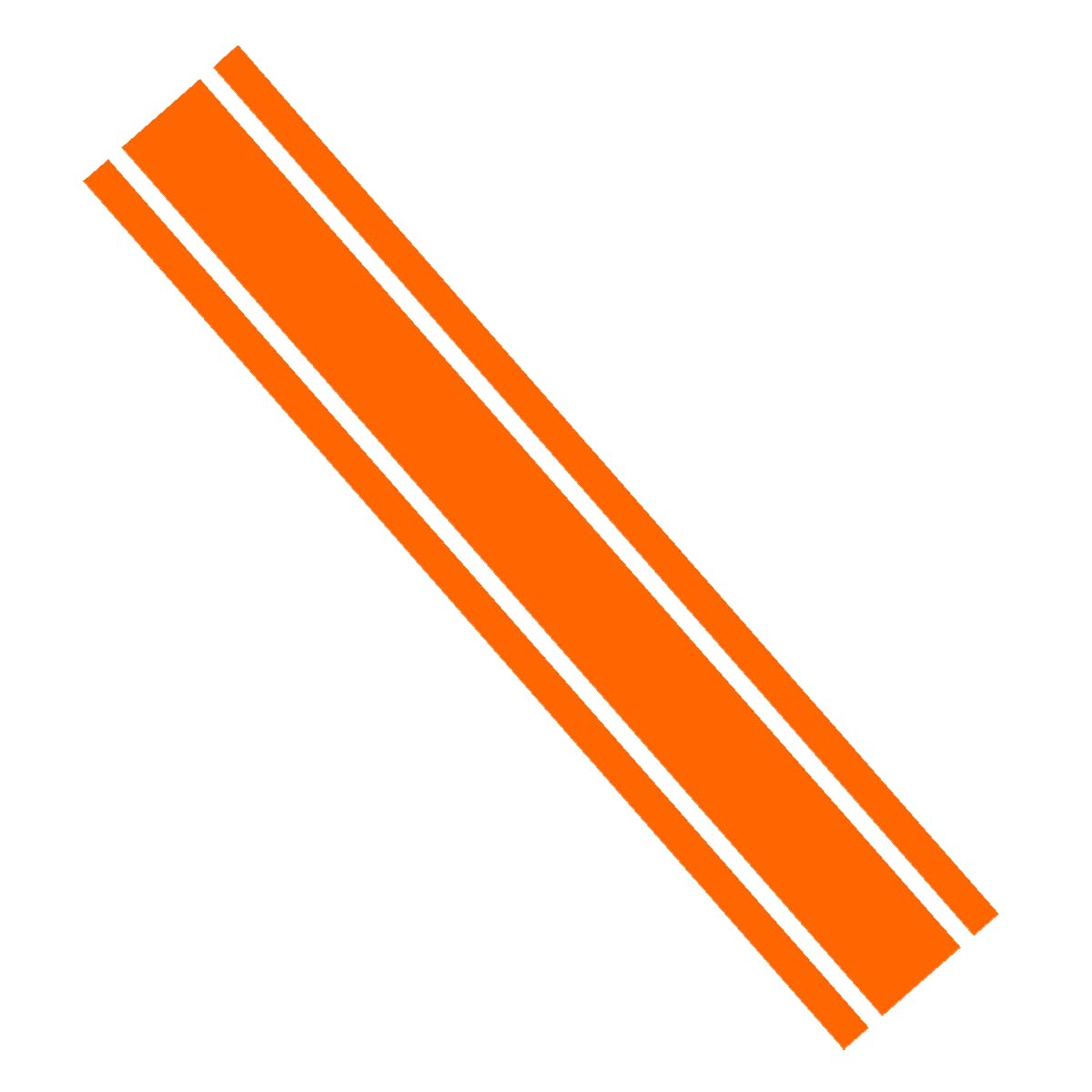 Ambiance Sticker Stripe Car Hood, Sticker Racing Body Side Stripe Decal, Roof Skirt Bumper Stripe Decal Vinyl, Modified Stripe Decal Car Decor Orange – 1 Piece of 124 cm