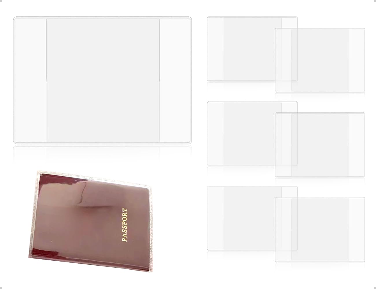 6 sztuk etui ochronnego na świadectwo szczepień, wodoodporne przezroczyste etui na paszport, ochraniacze na karty szczepień (19,2 x 13,5 cm)
