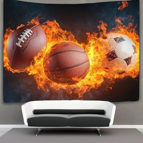 Tapisserie murale foot et basket kaiyun decoration chambre de 180cmx230cm