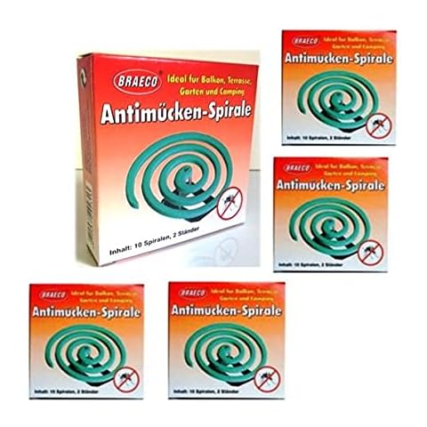 Braeco 50 Stück Insekten Spirale Anti Mücken Moskito Spirale Insektenspirale Cover