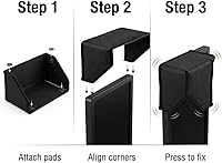 Vista 4 de QWORK Parasol con capucha para monitor de video LCD, parasol de cobertura integral de 7 pulgadas