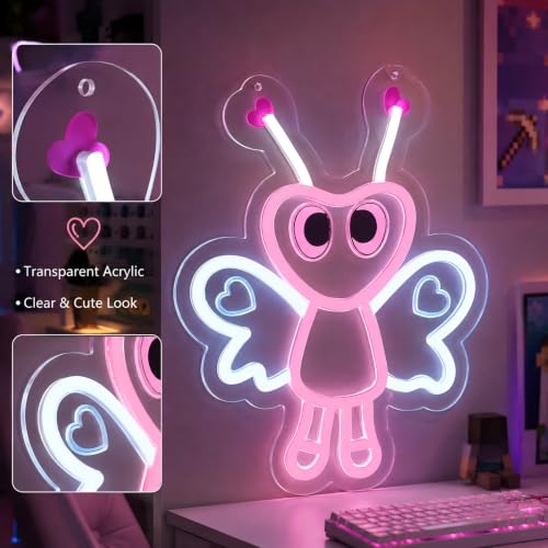 Image of Cute Cartoon Fairy Neon Sign Horror Wall Decor for Kids Bedroom