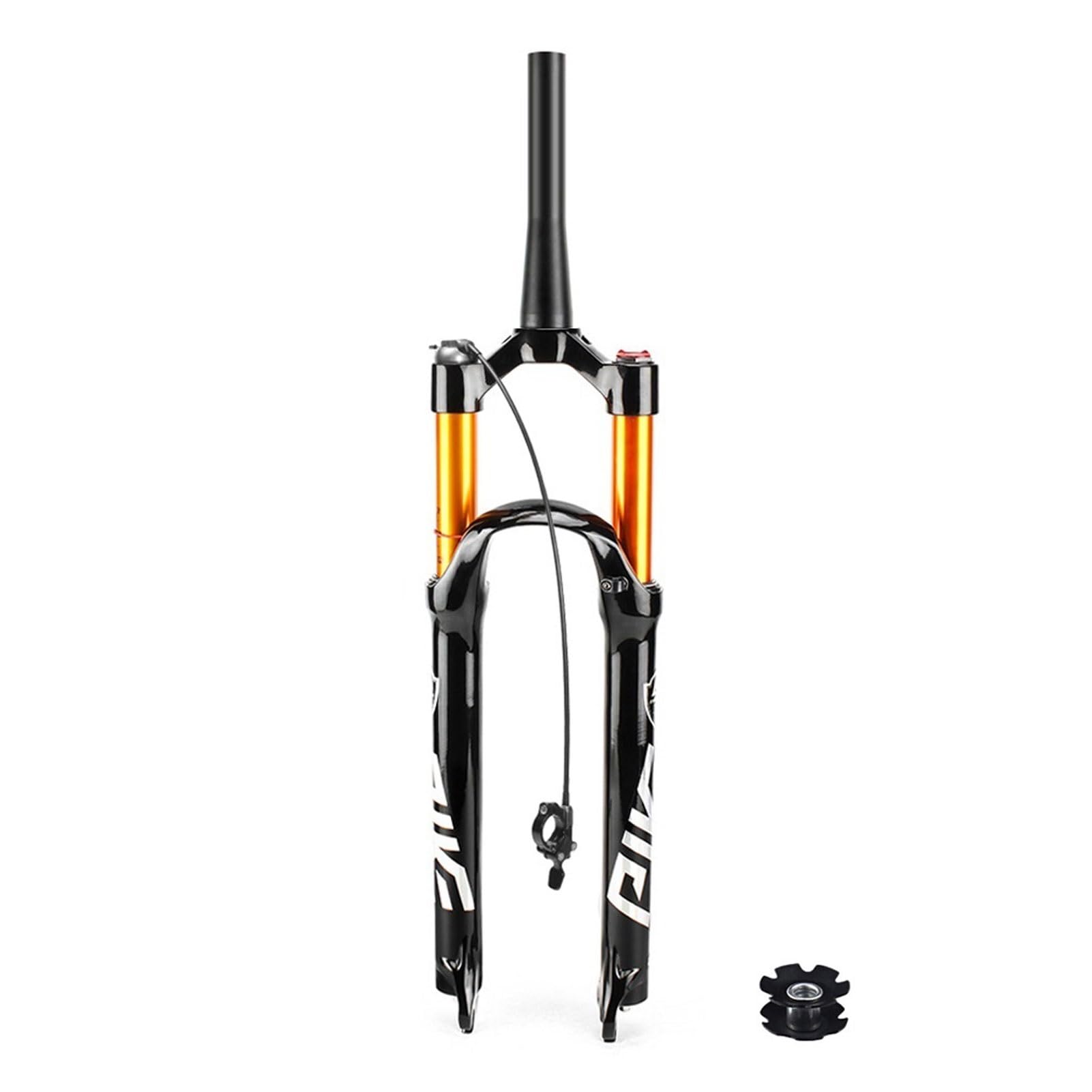 Horquilla de Suspensión Neumática for MTB de 26/27,5/29 Pulgadas, Aleación de Magnesio Tubo de Dirección Recto de 1-1/8" Recorrido de 120MM