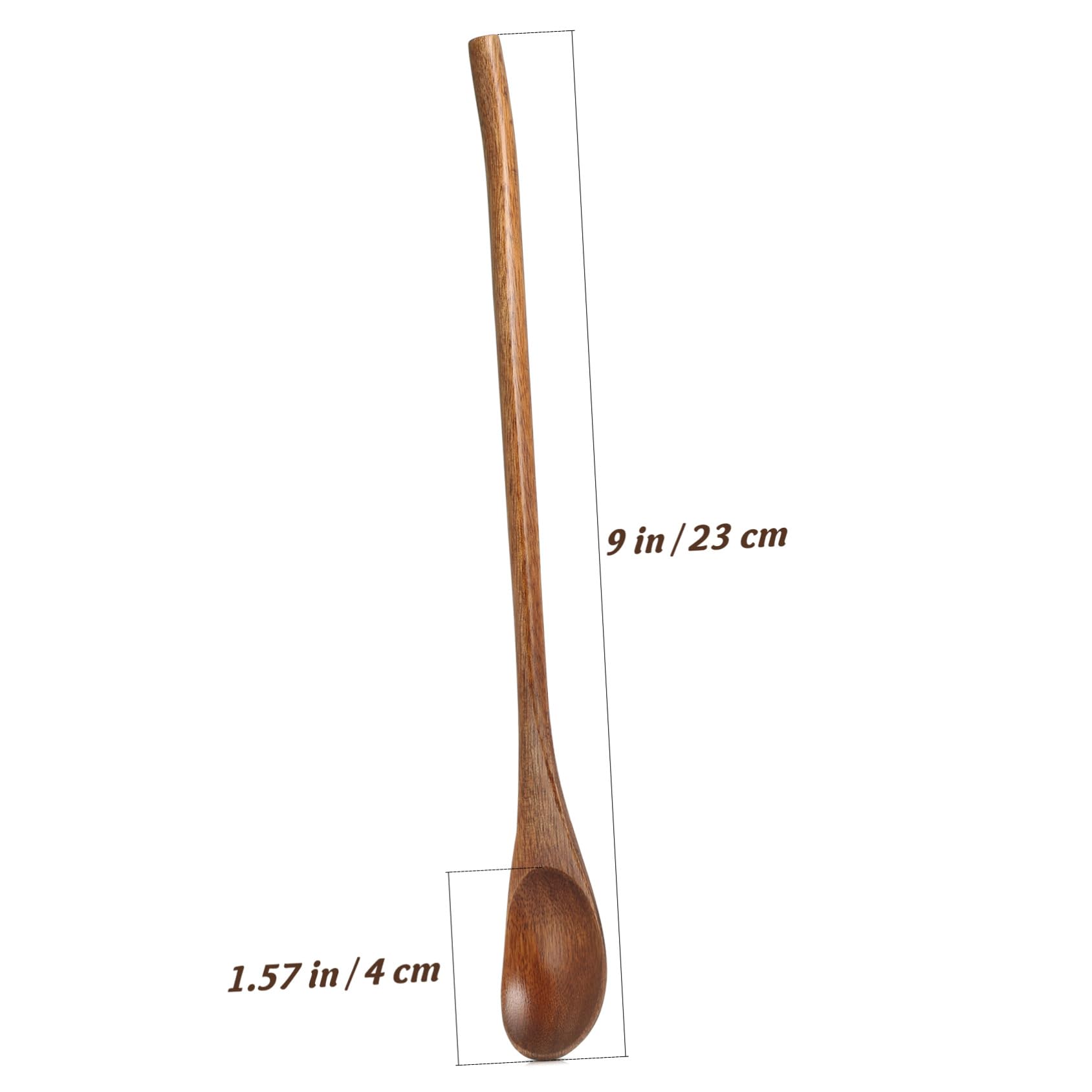 Cuchara de Café de Mango Largo de Madera Nanmu, Estilo Japonés, Pequeña, Natural, para Miel y Postres, Utensilio de Cocina Tradicional, Paquete de 2 Piezas