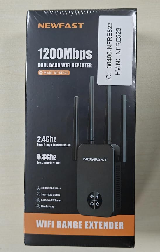 NEWFAST WiFi Repeater NF-RE523 product packaging