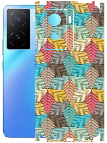 Image of AtOdds - Full Body Back Screen Guard Protector Film - Lamination Wrap Skin Sticker Compatible with IQOO Z7 (5G) | Scratchproof Matte Finish (Autumn)