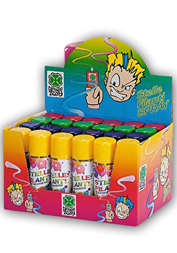 07215 Bombe à fil serpentin - Couleurs assorties - 83 ml- En présentoir