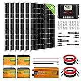 ECO-WORTHY 720 W (6 piezas 120 W) Panel solar mono Kit completo para barco de RV...
