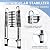 HBTower Telescoping Ladder, 12.5 FT Aluminum Extension Ladder with 2 Detachable Hooks, Heavy Duty 330lbs Max Capacity, Multi-Purpose Collapsible Ladder for RV, Household and Outdoor Working