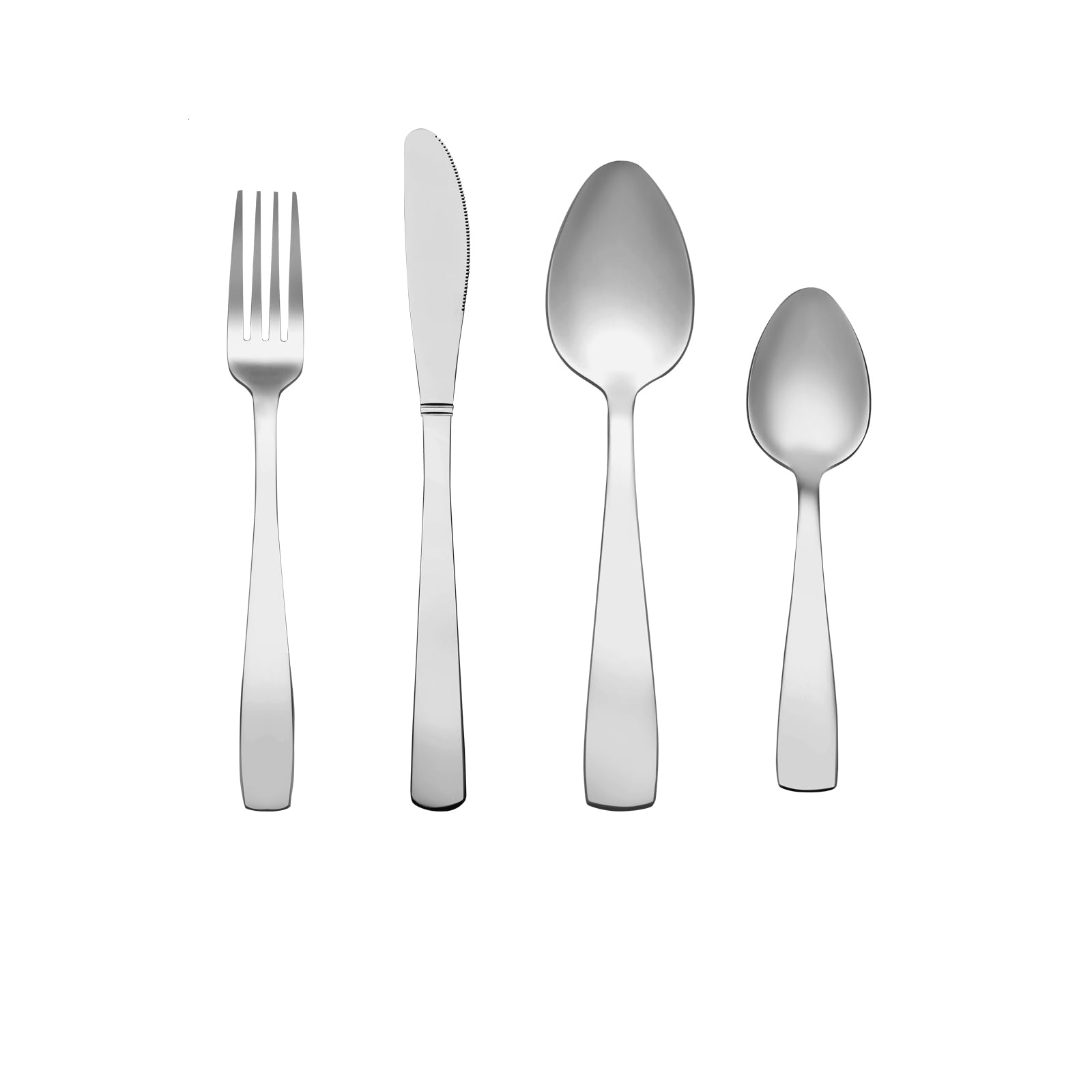 Cutlery Set for 4 People, 16 Pieces - Otto Koning Hannover- Stainless Steel Flatware Set Ideal for Daily Use. Silverware Set with Spoon Knife and Fork. Classic & Simple Design