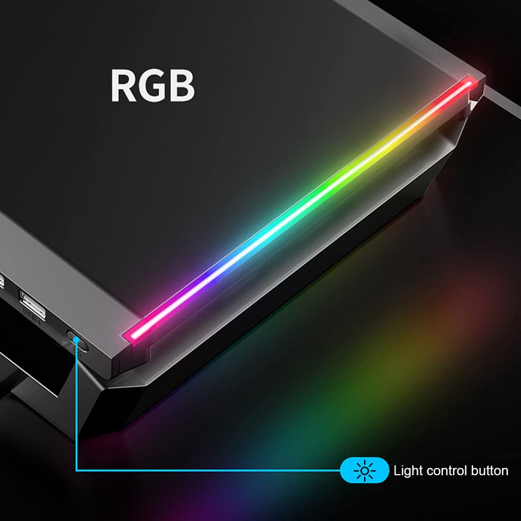 RGB Desktop Monitor Holder 4 USB 2.0 Laptop Stand Schermo del Computer