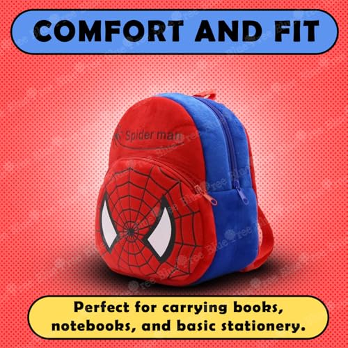 blue tree 10 Liters Kids Backpack Mini Travel Bag 1-6 Years Spider,Red (Image - 6)