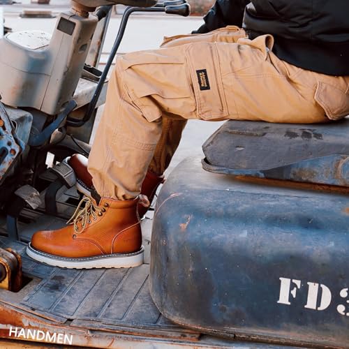 SureTrack Soft Toe Non-Slip Brown Mens Work Boots, 849842