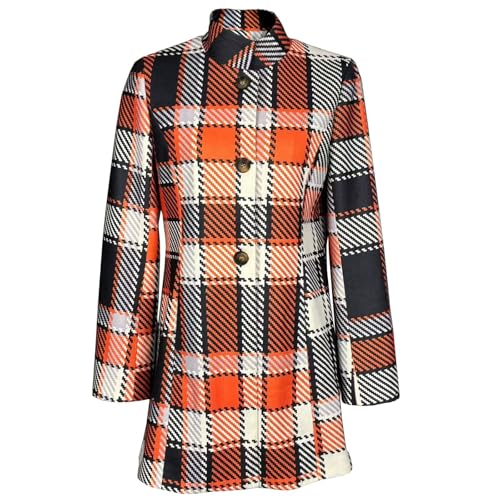 Chaquetas informales de invierno para mujer con tejido grueso, solapa y cómodos bolsillos