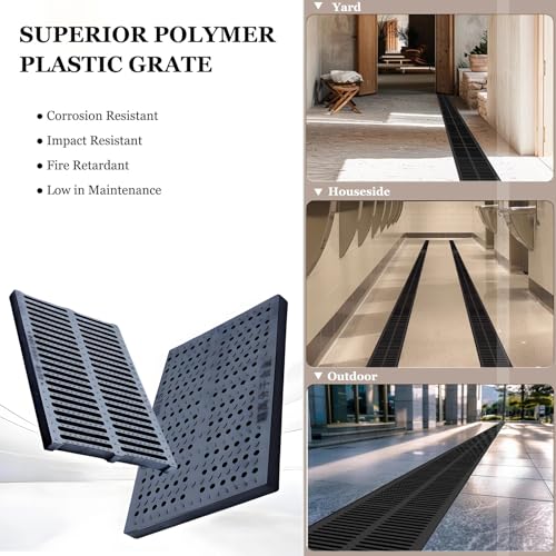 Grille de drainage en polymère robuste pour cour et allée extérieure - 3