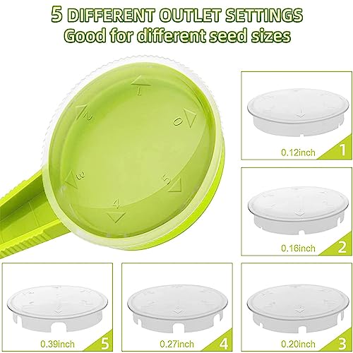 zalati Plant Seed Sower Set 5 Sizes Holes Garden Tools Kit with Puncher, Labels for Gardening - Image 2