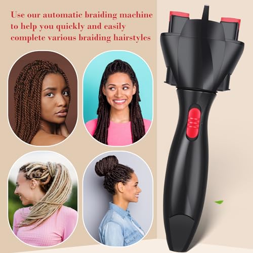 Juego de 4 peines automáticos para trenzar cabello negro miniatura 5