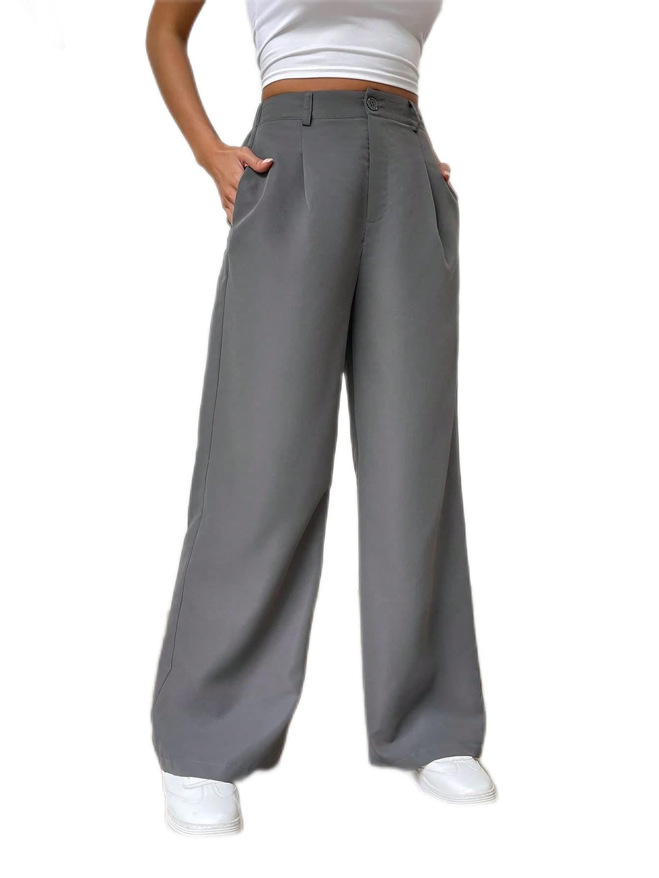 CRYBA Womens Pants Solid Wide Leg Pants Pant for Women