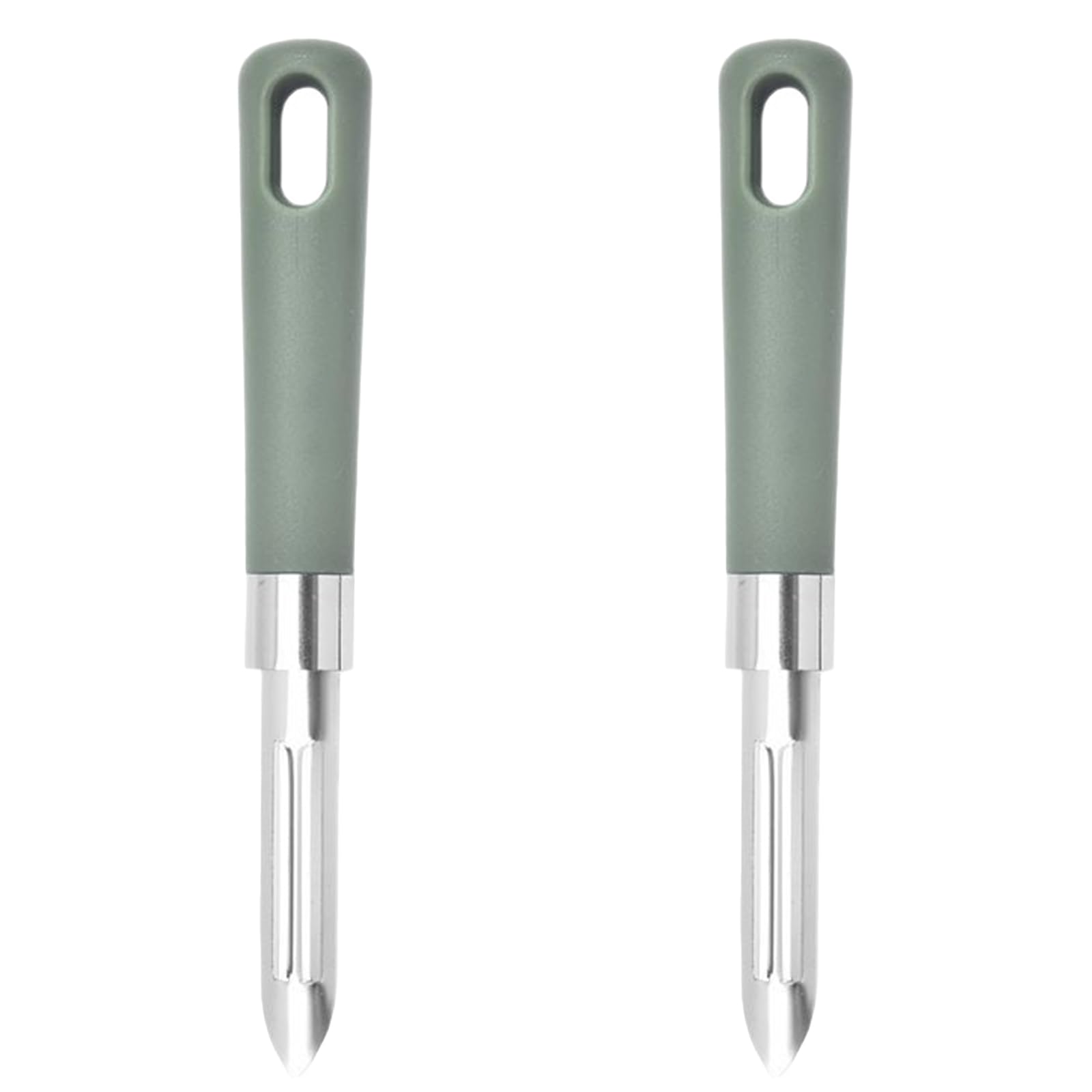2 Pcs Green Vegetable Peeler, Potato Peeler for Kitchen Cooking, Sharp Stainless Steel Peeler for Potatoes Carrots Cucumbers Apples, Kitchen Gadgets Accessories for Home Cooking and Meal Preparation