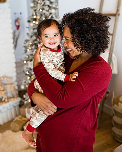 Kindred Bravely Holiday Fleece Nursing Pajama Set | Christmas Maternity Pajamas (Deep Red, Large) #TOP5