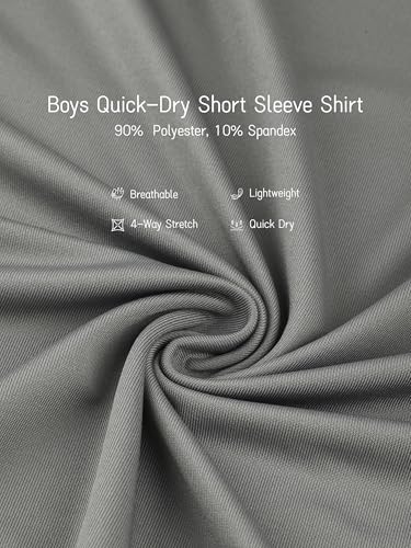 Image of 5 Pack Boys Shirts Athletic Dry Fit Boys Tshirts Performance Tops Summer