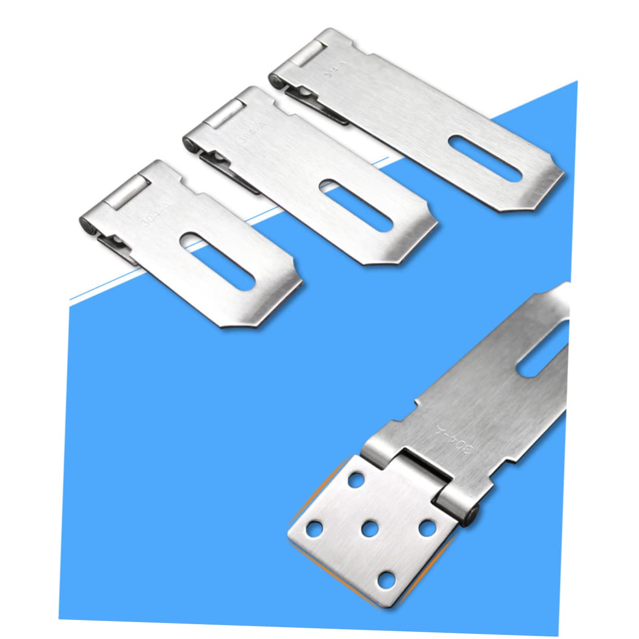 HOUDERCO 4 Inches Padlock Hasp Door Clasp Stainless Steel for Latch Locks Easy Install