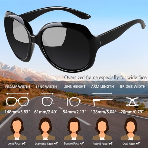 Joopin Oversized Sunglasses Womens Trendy Polarized Large Driving Sun Glasses Ladies UV Protective Big Sunnies Shades3