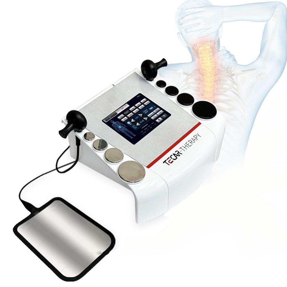 Dhmyyxgs Tecar Therapy Diathermy Machine,Therapy Physio Machine,4 Modes And 10 Body Parts Cet Ret,300~448Khz Therapy Machine For Body Pain & Sports Rehabilitator Sport Therapist