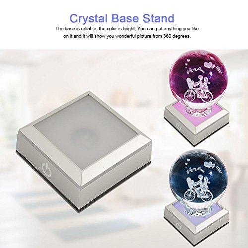 Base per display a LED Supporto per luce che cambia colore con cavo USB per statue di cristallo 3D Base per display colorato per gioielli Base per display a LED