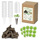 Aukful 81 PCS Grow pod Kits with 20 Grow Sponges, 20 Grow Baskets, 20 Grow Domes, 20 Pod Labels and 1 Tweezers,Supplemental Grow Sponge Compatible with Most Brands of hydroponic Indoor Garden Systems