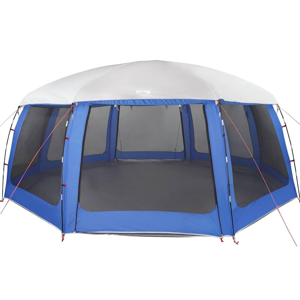 Tente de piscine avec tente extérieure amovible, parois en maille et toile de sol, polyester imperméable avec revêtement en PU, bleu azur, pour abri de la pluie et du soleil, convient pour le camping