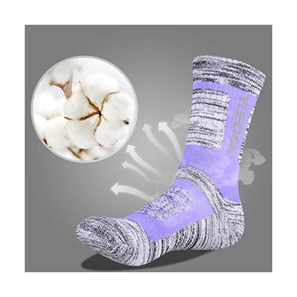 YUEDGE 5 paar Baumwolle Sportsocken für Damen Atmungsaktiv Hochleistung – Bild 3