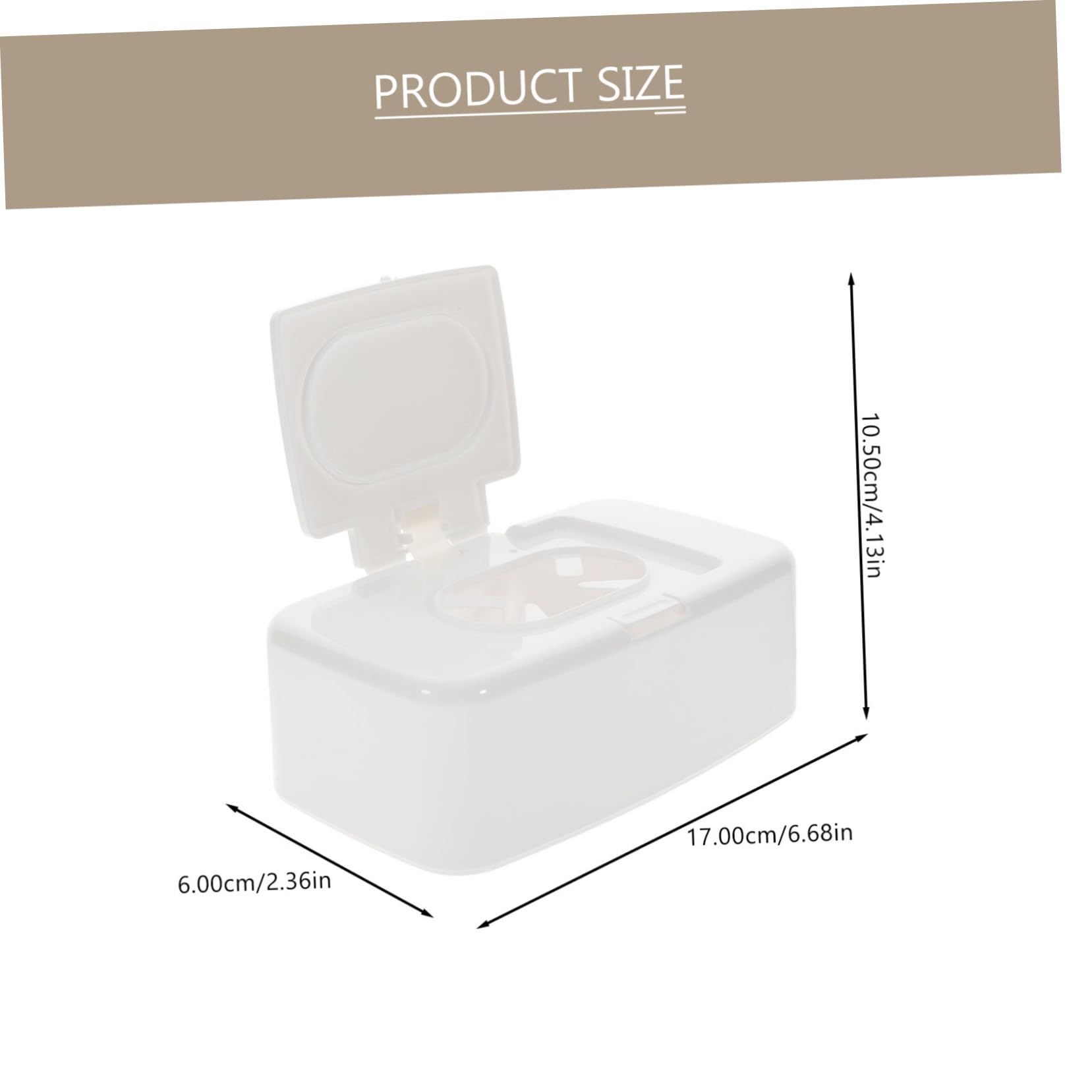 PRETYZOOM Portable Wipe Dispenser Button Type Wet Tissue Box Square Tissue Cover Case